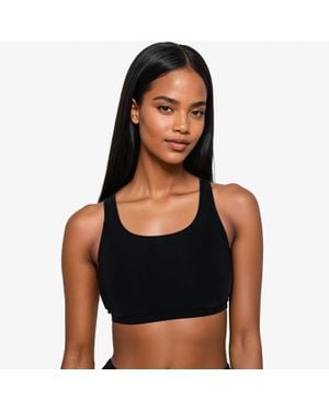 Calypsa Racerback Swim Bra With Removable Cups - Black