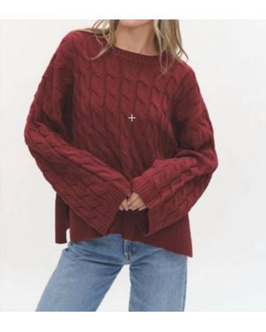 Six Fifty Willow Cable Knit Sweater - Red