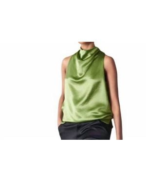 Nomia Cowl Neck Halter Top - Green