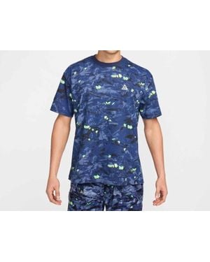 Nike Dri-Fit Leafcutter T-Shirt - Blue