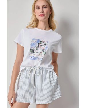 Lilla P Organic Cotton Short Sleeve Tee - White