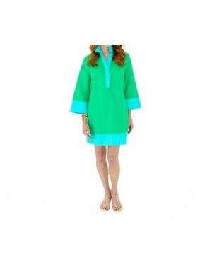 Caryn Lawn Carrie Short Dress - Green