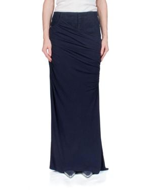 Christopher Esber Wrapped Denim Column Skirt - Blue