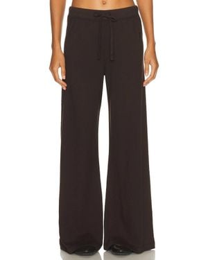 ÉTERNE Drawstring Wide Leg Sweatpants - Black