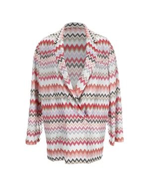 Missoni Zig Zag Longline Blazer - Multicolor
