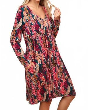 Haptics Floral Babydoll Dress - Red