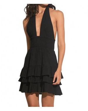 Elan Halter Mini Dress - Black