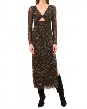 MISA Los Angles Tamar Midi Dress - Brown
