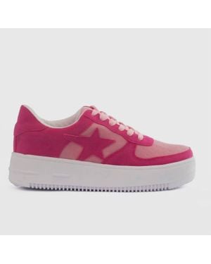 Makers Lace Up Platform Sneakers - Purple
