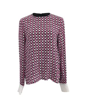 Marni Shell-Print Long Sleeve Blouse - Purple