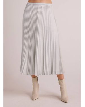 Bella Dahl Hand Pleated Midi Skirt - Pink