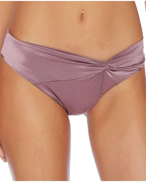 Luxe by Lisa Vogel Liquid Side Twist California Bikini Bottom - Purple