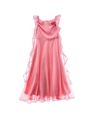 Badgley Mischka Full Chiffon Dress - Pink