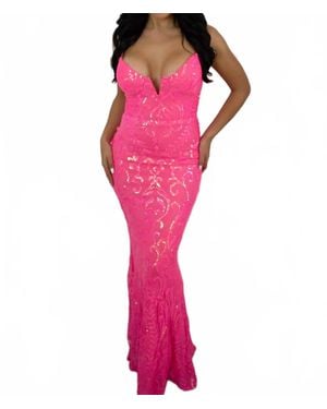 Lovesome Diedra Sequin Maxi Dress - Pink