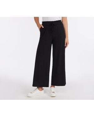 Ellen Tracy Wide Leg Pant With Smocking - Black