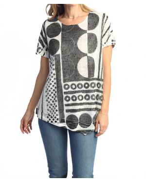 Jess & Jane Bebop Boucle Mesh Asymmetric Top - Black