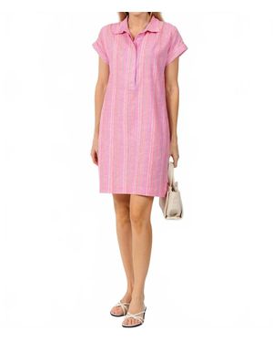 Pure Amici Ivonne Stripe Linen Dress - Pink