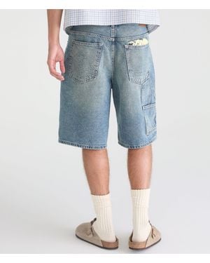 Aéropostale Quiksilver Baggy Denim Shorts 11" - Blue