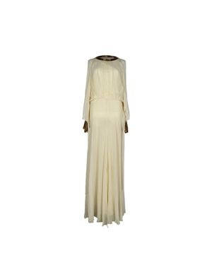 Temperley London Tie-Waist Long Sleeve Maxi Dress - Natural