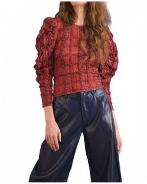 Hunter Bell Natalie Long Sleeve Top - Red