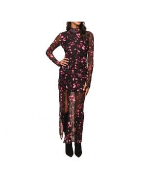 Hutch Ambrose Mock Neck Maxi Dress - Red