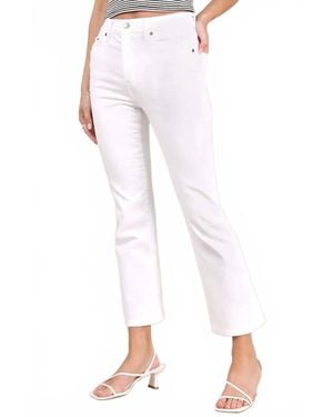 DAZE Shy Girl Cropped Flare Pants - White