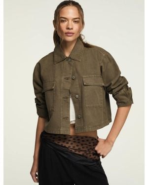 Lucky Brand Denim Utility Jacket - Green
