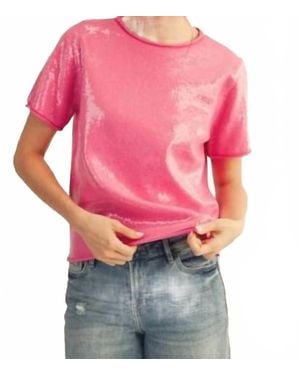 Jodifil Tiny Sequins Covered Sweater - Pink