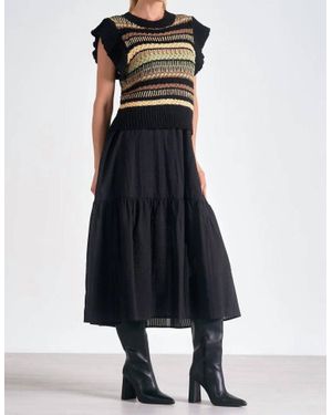 Elan Crewneck Midi Dress - White