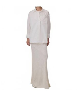 Touché Privé Emilio Balloon Hem Shirt Dress - Gray