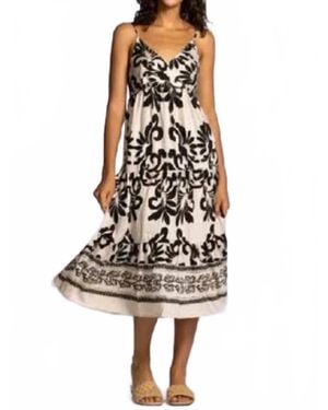 Pink Martini Archwood Midi Dress - White