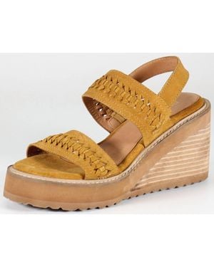Diba True Cabernet Suede Wedge Sandal - Metallic