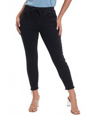 YMI High Rise Distressed Jogger - Black