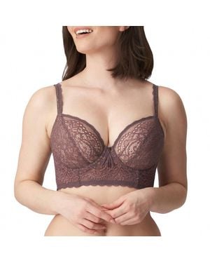 Twist I Do Longline Bra - Brown