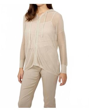 FRANK LYMAN Hooded Casual Zipper Jacket - Natural
