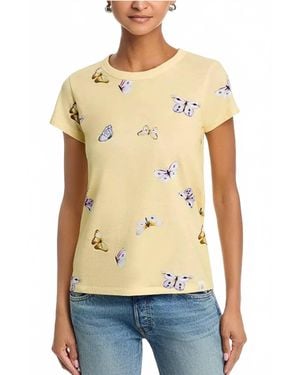 Rag & Bone Short Sleeve Tammy Butterfly Tee - Blue