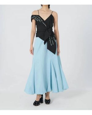 Lingua Franca Donna Bubble Skirt - Blue