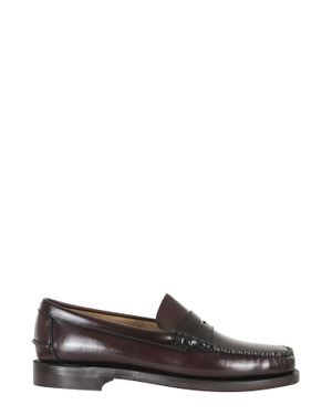 Sebago Burgundy Classic Dan Leather Penny Loafers - Brown