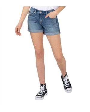 Silver Jeans Co. Boyfriend Jean Shorts - Blue