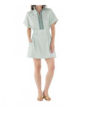 Emily Mccarthy Pullover Mini Dress - Blue