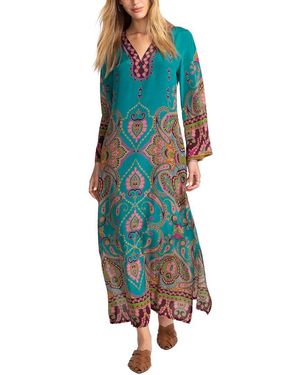 Johnny Was Judith Silk Dress - Blue