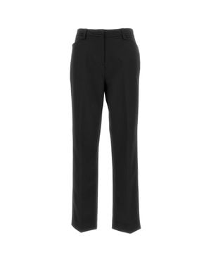 THE LATEST High Waist Pants With Loose Legs And Functional Pockets - Black