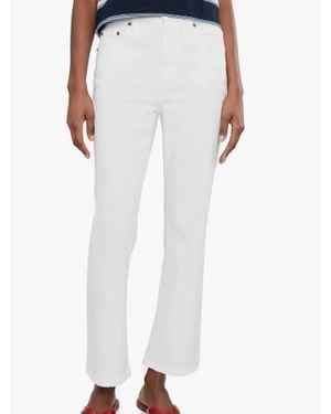 DAZE Shy Girl High Rise Crop Flare Jeans - White