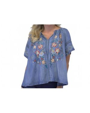 Caite & Kyla Betty Blouse - Blue