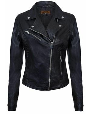 Infinity Leather Classic Brando Biker Jacket-Loughton - Black