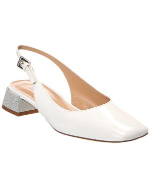 Baldini Patent Slingback Pump - White