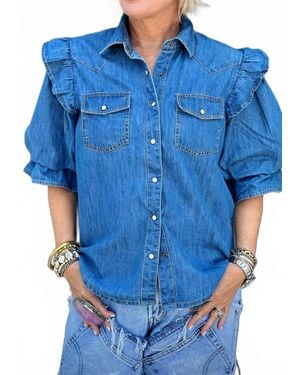 Ivy Jane Annie Denim Top - Blue