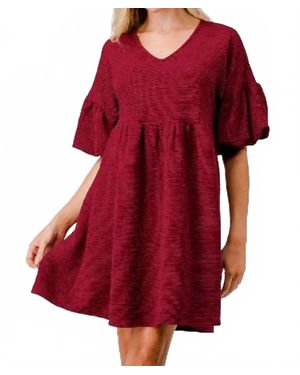 Pixi + Ivy Belize V Neck Mini Dress - Red