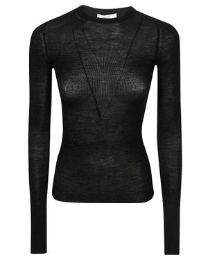 Haikure Ribbed Slim-Fit Top - Black