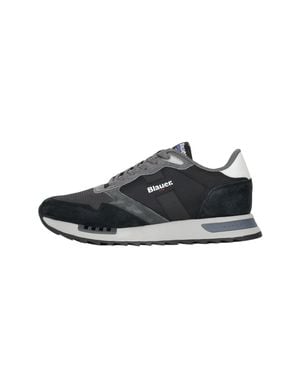 Blauer Leather-Blend Ryder Sneakers - Black